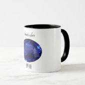 Sapphire Gem Blue Coffee Mok September Birthstone (Voorkant rechts)