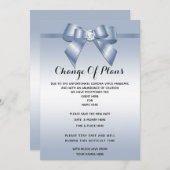 Sapphire Gem Bow & Lint Verandering van plan Kaart (Voorkant / Achterkant)