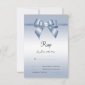 Sapphire Gem Bow & Ribbon 45e bruiloft Jubileum RSVP Kaartje (Voorkant)