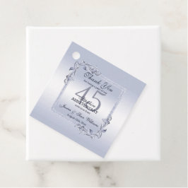 Sapphire Gem & Glitter 45th Wedding Jubileum Bedankjes Labels