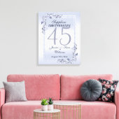 Sapphire Gem & Glitter 45th Wedding Jubileum Canvas Afdruk (Insitu (Woonkamer))