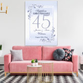 Sapphire Gem & Glitter 45th Wedding Jubileum Canvas Afdruk (Insitu (Woonkamer))
