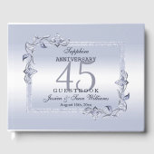 Sapphire Gem & Glitter 45th Wedding Jubileum Gastenboek (Voorkant)