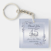 Sapphire Gem & Glitter 45th Wedding Jubileum K Sleutelhanger (voorkant)