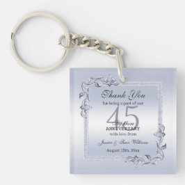 Sapphire Gem & Glitter 45th Wedding Jubileum K Sleutelhanger