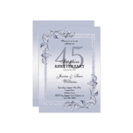Sapphire Gem & Glitter 45th Wedding Jubileum Kaart