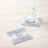 Sapphire Gem & Glitter 45th Wedding Jubileum Kartonnen Onderzetters (Insitu)