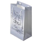 Sapphire Gem & Glitter 45th Wedding Jubileum Klein Cadeauzakje (Voorkant Gekanteld)