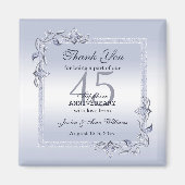 Sapphire Gem & Glitter 45th Wedding Jubileum Magneet (Voorkant)