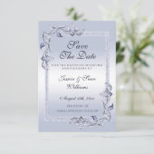 Sapphire Gem & Glitter 45th Wedding Jubileum S Save The Date (Staand voorkant)
