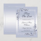 Sapphire Gem & Glitter 45th Wedding Jubileum S Save The Date (Voorkant / Achterkant)