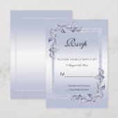 Sapphire Gem & Glitter 45th Wedding RSVP (Voorkant / Achterkant)