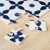 Sapphire Gemstone Art, Blue Legpuzzel (Zijkant)