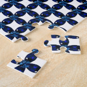 Sapphire Gemstone Art, Blue Legpuzzel (Zijkant)