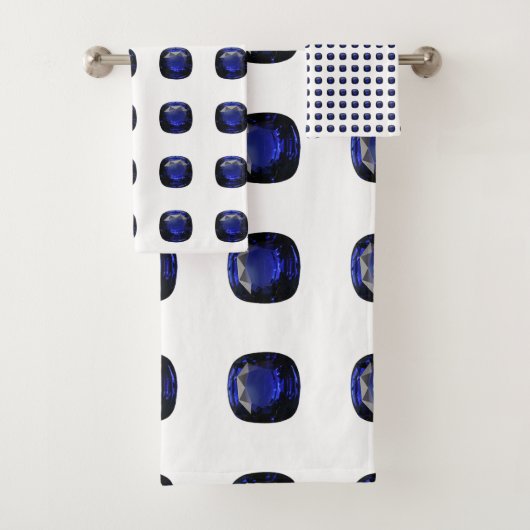 Sapphire Gemstone Blue Bad Handdoek (Insitu)