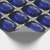 Sapphire Gemstone Blue Cadeaupapier (Hoek)