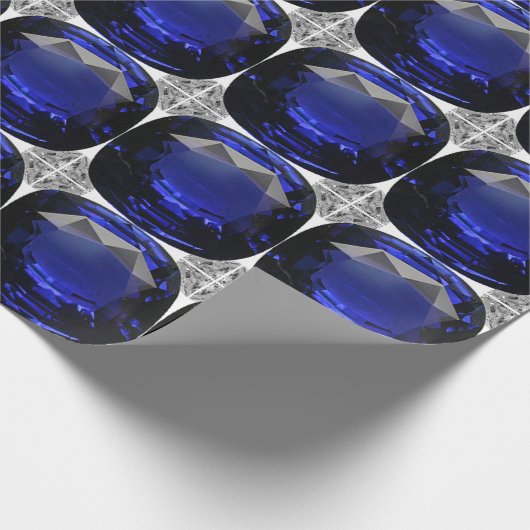 Sapphire Gemstone Blue Cadeaupapier (Hoek)