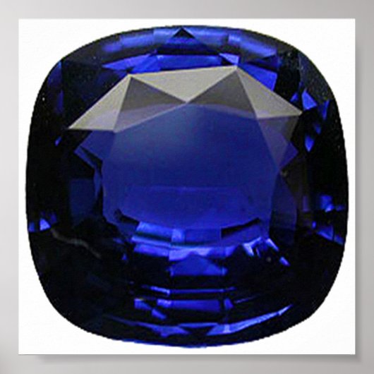 Sapphire Gemstone Blue Poster (Voorkant)