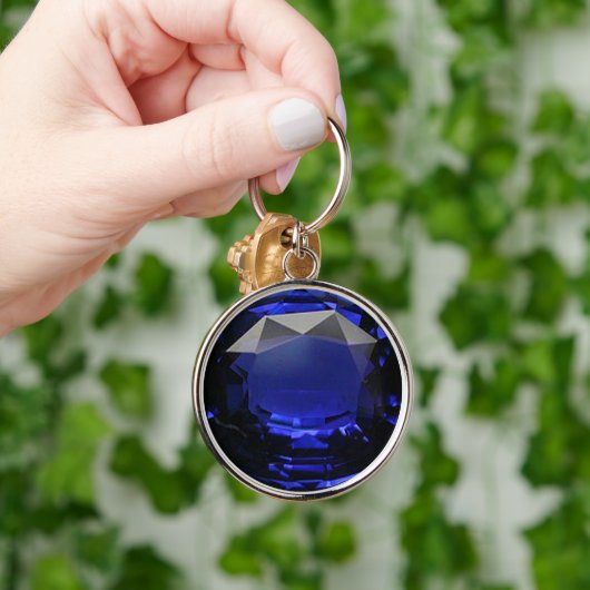 Sapphire Gemstone Blue Sleutelhanger (Hand)