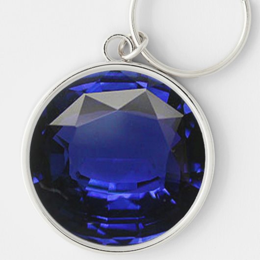 Sapphire Gemstone Blue Sleutelhanger (Voorkant)