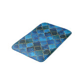 Sapphire Gemstone & Gold Moroccan Tegel Pattern Badmat (Gekanteld)
