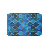 Sapphire Gemstone & Gold Moroccan Tegel Pattern Badmat (Voorkant)