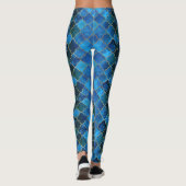 Sapphire Gemstone & Gold Moroccan Tegel Pattern Leggings (Achterkant)
