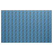 Sapphire Gemstone & Gold Moroccan Tegel Pattern Stof (Yard (91,4 cm))