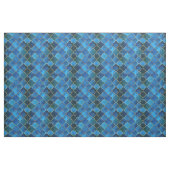 Sapphire Gemstone & Gold Moroccan Tegel Pattern Stof (Fat Quarter)
