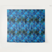 Sapphire Gemstone & Gold Moroccan Tegel Pattern Wandkleed (Voorkant (horizontaal))