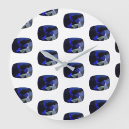 Sapphire Gemstone model Blue Large Clock Grote Klok