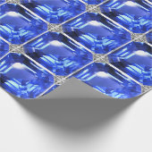 Sapphire Gemstone Sky Blue Cadeaupapier (Hoek)