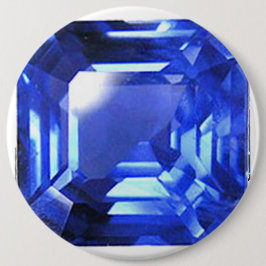 Sapphire Gemstone Sky Blue Ronde Button 6,0 Cm