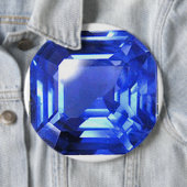 Sapphire Gemstone Sky Blue Ronde Button 6,0 Cm (In situ)