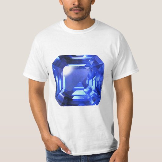 Sapphire Gemstone Sky Blue T-shirt (Voorkant)