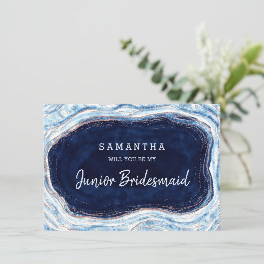 Sapphire Geode be my Junior Bridesmaid proposal (Staand voorkant)