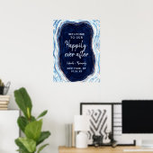 Sapphire Geode , gelukkig altijd na ontvangst Poster (Thuiskantoor)