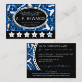 Sapphire Glam Custom Salon Loyalty Punch Card (Voorkant / Achterkant)