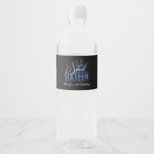 Sapphire Glitter Shoes, gezoet 16 Waterfles Etiket