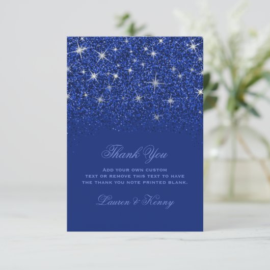 Sapphire Glitz Glitter - Bedankt voor je kaarten (Staand voorkant)