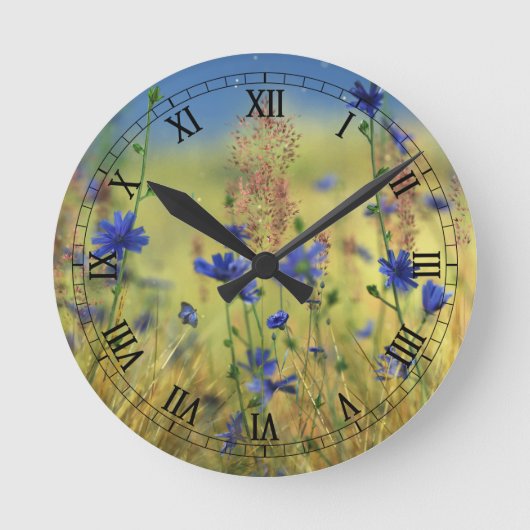 Sapphire & Gold Clock Ronde Klok (Voorkant)