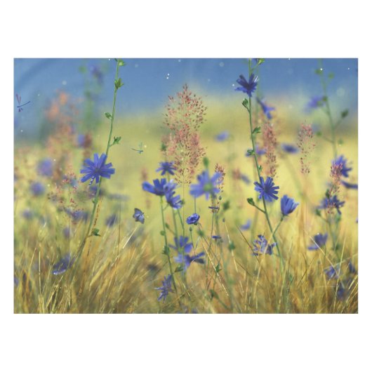 Sapphire & Gold Tablecloth Tafelkleed (Voorkant (Horizontaal))