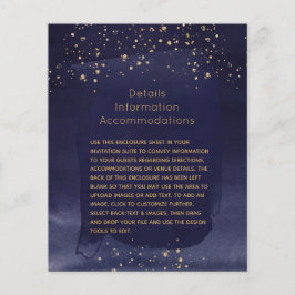 Sapphire & Gold Wedding Details Enclosure