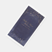 Sapphire & Gold Wedding Dinner Napkins Servet (Hoek)