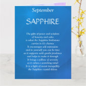 Sapphire Greeting, geboortedag september Kaart (Gele Bloem)