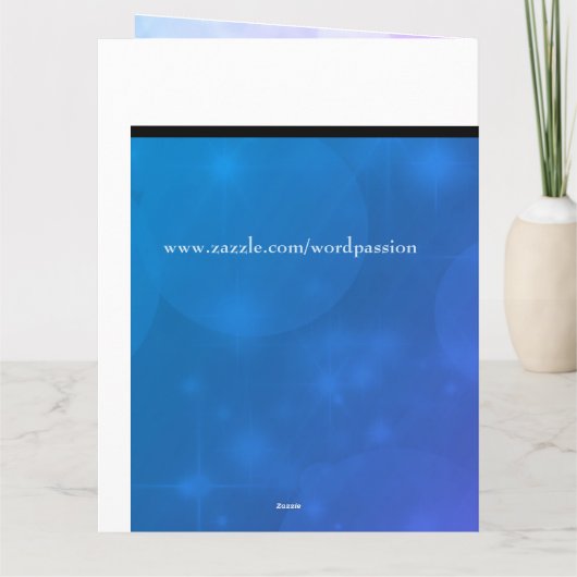 Sapphire Greeting, geboortedag september Kaart (Achterkant)