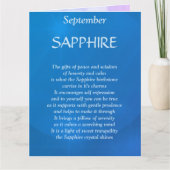 Sapphire Greeting, geboortedag september Kaart (Voorkant)