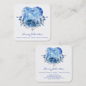 Sapphire Heart Square Visitekaartje (Voorkant / Achterkant)