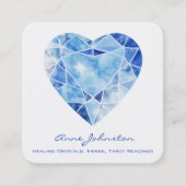 Sapphire Heart Square Visitekaartje (Voorkant)