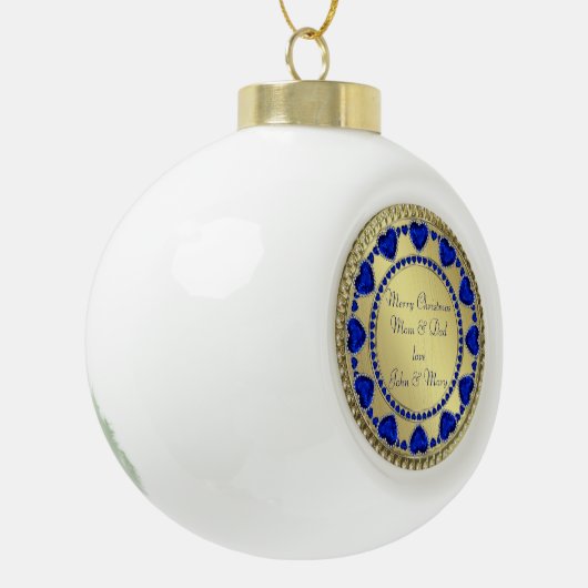 Sapphire HeartGold-keramisch Ornament (Links)